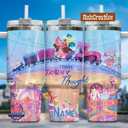 Personalized Inside Out Tumbler, Inside Out Movie Insulated Tumbler, Disney Inside Out