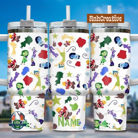 Personalized Disney Pixar Inside Out Tumbler, Inside Out 2 Movie 2024 Tumbler