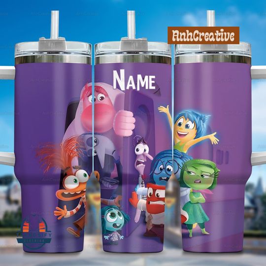 Disney Inside Out Tumbler, Emotion Friends 40oz Tumbler, Inside Out Gifts