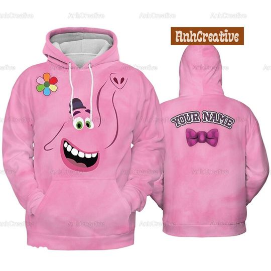 Inside Out Bing Bong Hoodie, Disney Character 3D Hoodie