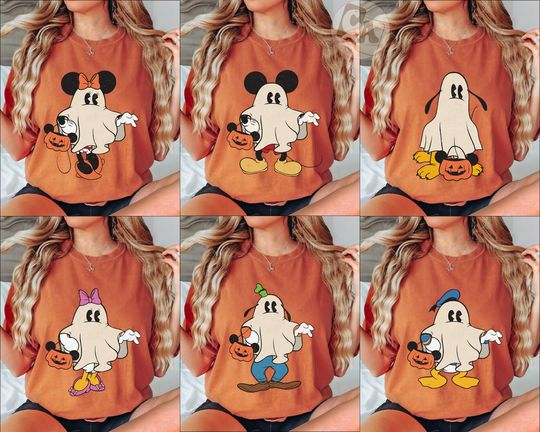 Retro Disney Ghost Halloween Shirt, Mickey And Friends Ghost Halloween Shirt