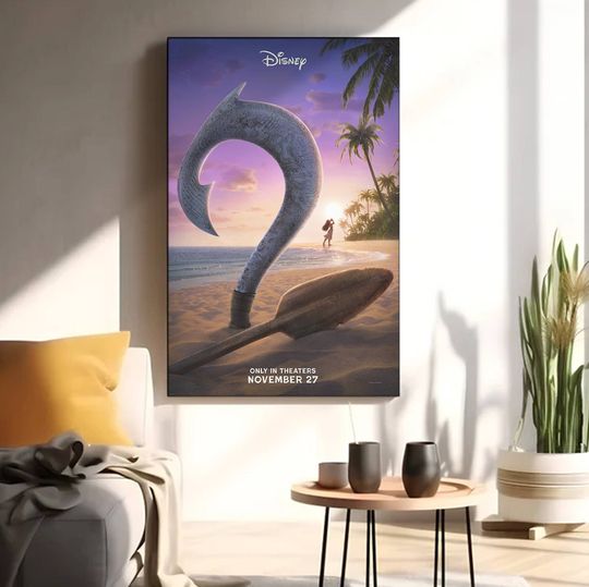 Moana 2 Movie Poster | Princess Moana Maui Poster | Disneyland Poster Home Decor