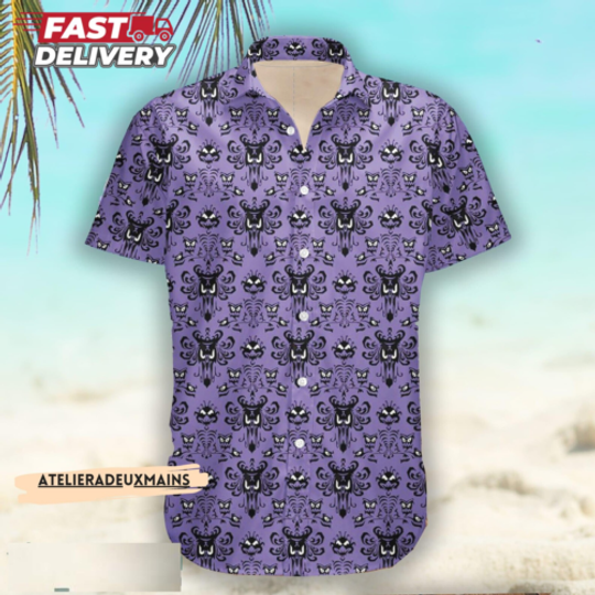 Haunted Mansion Unisex 3D Hawaiian Shirt, Holiday Gift, Disney Halloween Party