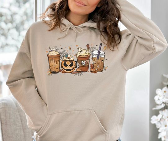 Disney Halloween Jack Skellington Nightmare Before Christmas Latte Hoodies