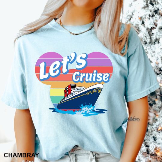 Let's Cruise Shirt,  Shirts, Disney Family Trip 2024, Fourth of July, July 4th, Matching Disney Shirts, Disney Cruise, 1203