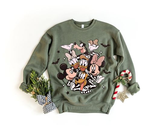 Vintage Mickey And Friends Halloween Sweatshirts, Disney Halloween Sweatshirts