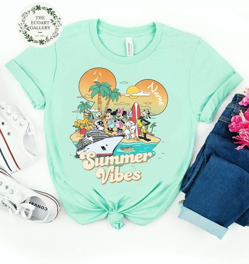 Mickey and Friends Disney Summer Vibes shirt, Disney Summer Break 2024 shirts