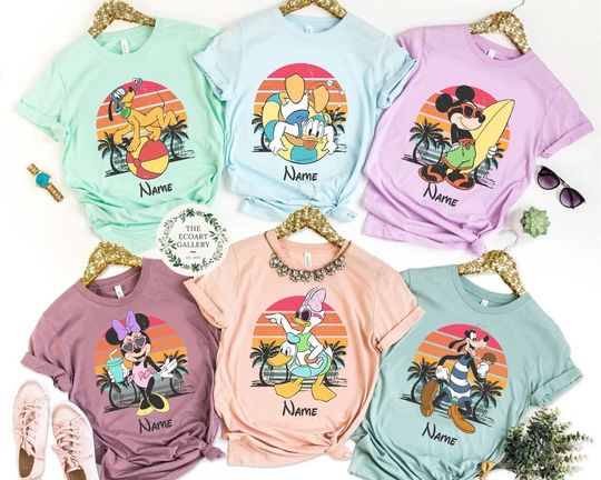 Mickey and Friends Summer Vibes Disney Cruise Shirt, Disney Family Cruise Vacation 2024