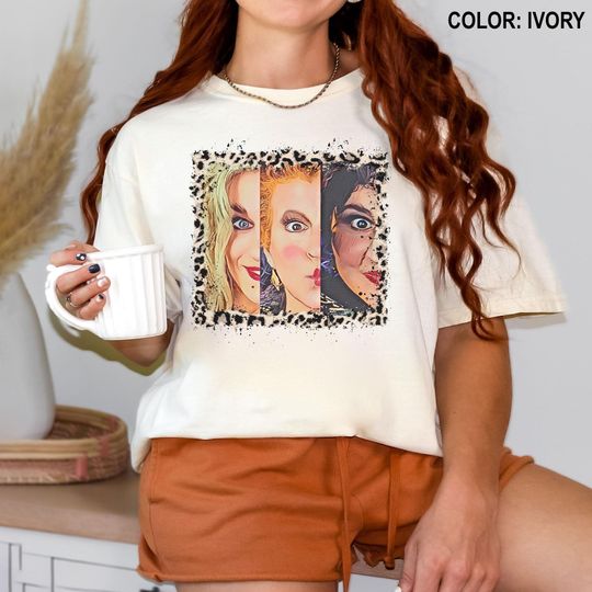Sanderson Sisters Hocus Pocus Shirt, Disney Halloween Party Shirts, Hocus Pocus Leopard