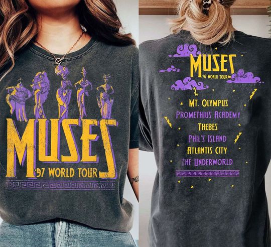 Disney Hercules Shirt, Retro The Muses 97 World Tour T-shirt, Mt Olympus Underworld Atlantis Tee