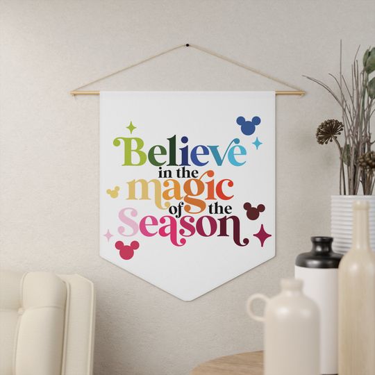 Believe in the Magic of the Season Wall Pennant | Disney Christmas Wall Decor