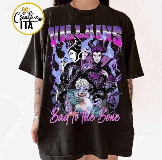 Vintage Disney villains Evil Queen Maleficent Ursula Shirt