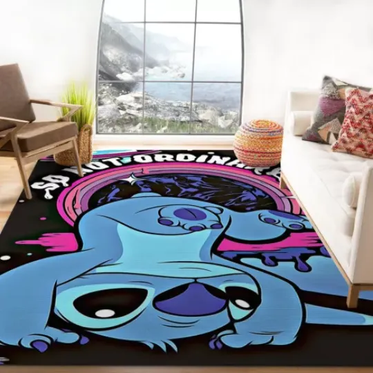 Naughty Stitch Ohana So Not Ordinary Disney Rug