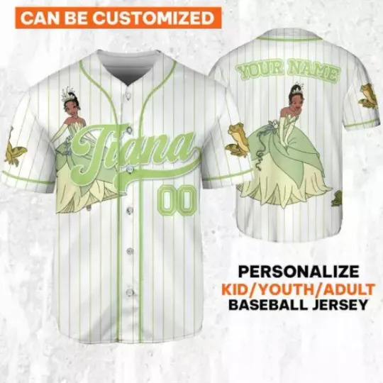 Custom Disney Princess Tiana Princess and the Frog Simple Jersey