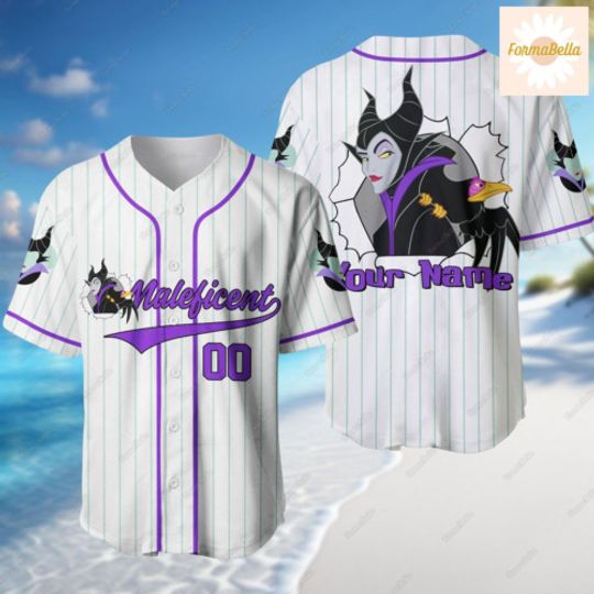 Personalized Sleeping Beauty Disney Villains 3D BASEBALL JERSEY SHIRT