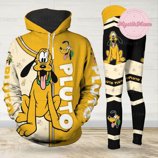 Pluto Hoodie Legging, Pluto Adult Hoodie, Pluto Dog Legging, Disney Pluto Hoodie, Pluto Workout Legging