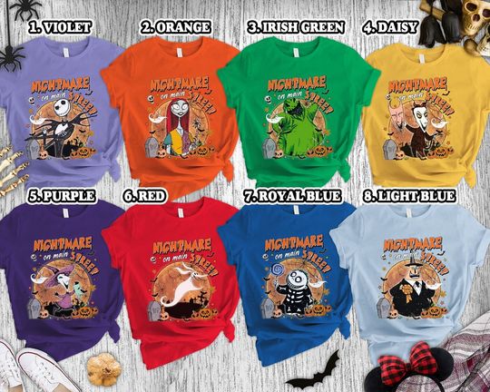 Vintage The Nightmare Before Christmas Shirt, Disneyland Halloween Family Shirt