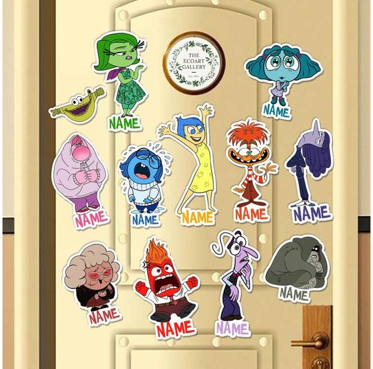 Personalized All Characters Inside Out Disney Cruise Line 2024 Magnet, Disney Inside Out Joy Anxiety Envy