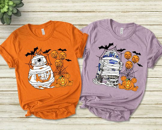 Star Wars Halloween BB8 and C3PO Mummy Shirt, Disney Halloween Shirt