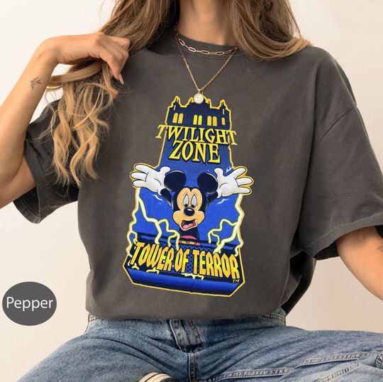 Disney Halloween Mickey Tower of Terror T-Shirts, Halloween Gift, Family Matching Tee