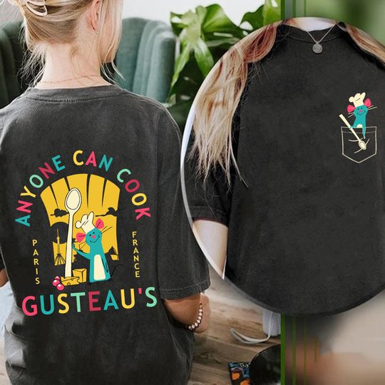 Remy Chef Anyone Can Cook  Shirt, Retro Disney  Ratatouille T-shirt,  Disneyland Family Vacation