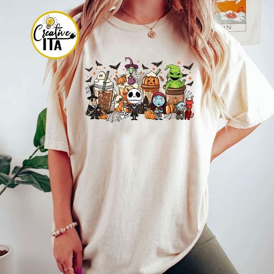 Vintage Nightmare Before Christmas Coffee Shirt, Disney Halloween Shirt