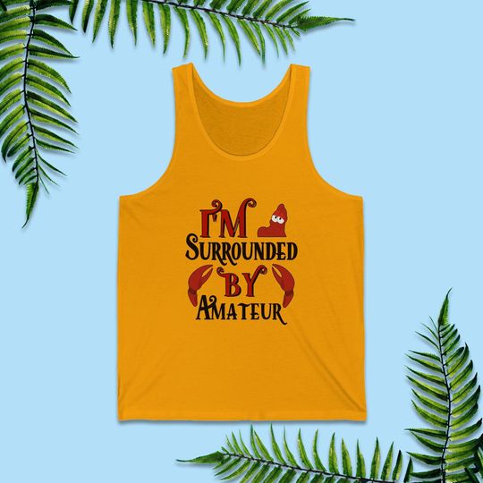 The Little Mermaid Running Tank Tops, I'm Surrounded By Amateur, Sebastian Crab T-Shirt, runDisney Apparel, Disney Marathon Outfit, 5k, 10k