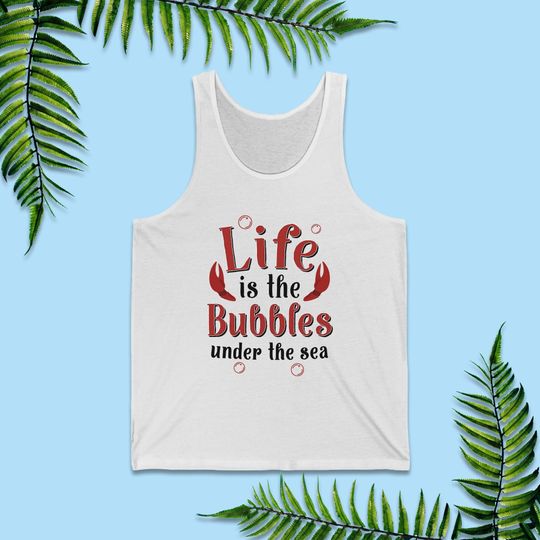 The Little Mermaid Running Tank Tops, Life is The Bubbles Under The Sea, Sebastian Crab Shirt, runDisney Outfit, Disney Marathon Apparel