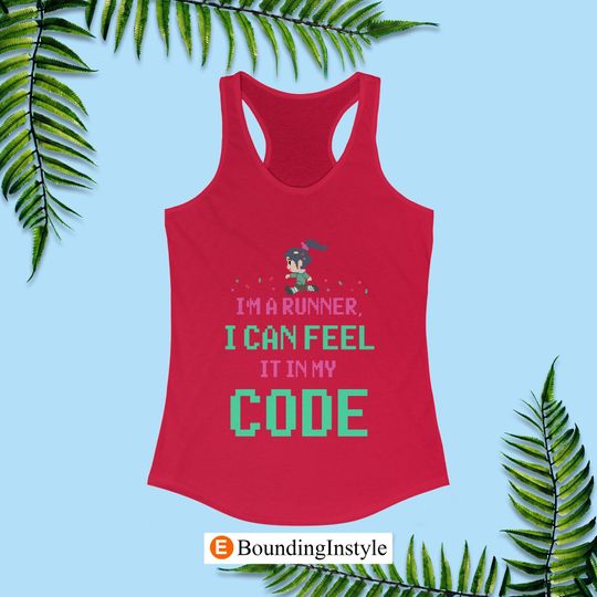 Wreck-It Ralph, I'm a Runner, I Can Feel It in My Code, Vanellope von Schweetz, Disney Tank Top, Run Disney Shirts, Disney Running Tank Top