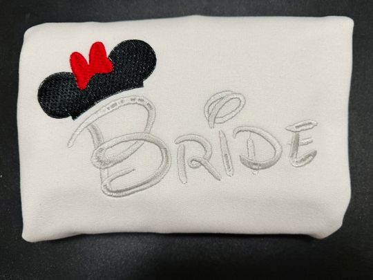 Minnie Bride, Disneyland, Minnie Bride embroidered  minnie wedding celebration