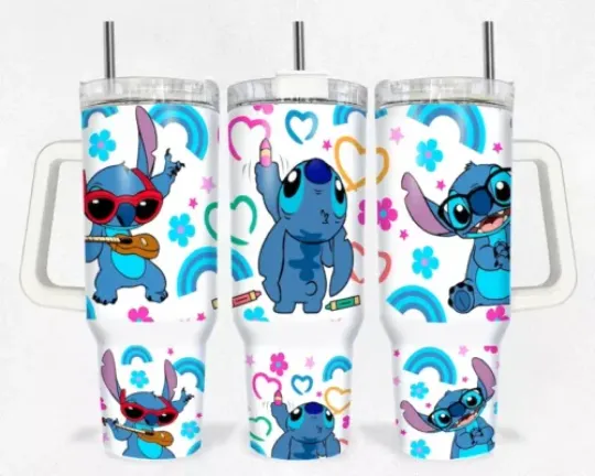 Stitch 40oz Tumbler, Lilo & Stitch 40 oz Tumbler, Disney Characters Tumbler