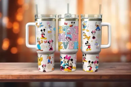 Best Mom Ever 40oz Tumbler, Disney Characters Tumbler, Mickey 40oz Tumbler
