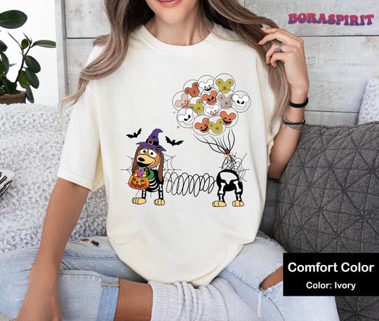 Slinky Dog Skeleton Halloween shirt, Disney Spooky Season Slinky Dog Halloween Shirt
