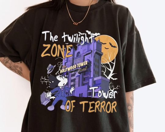 Mickey Mouse Tower Of Terror  T-shirt, Disney Hollywood Tower Hotel Shirt