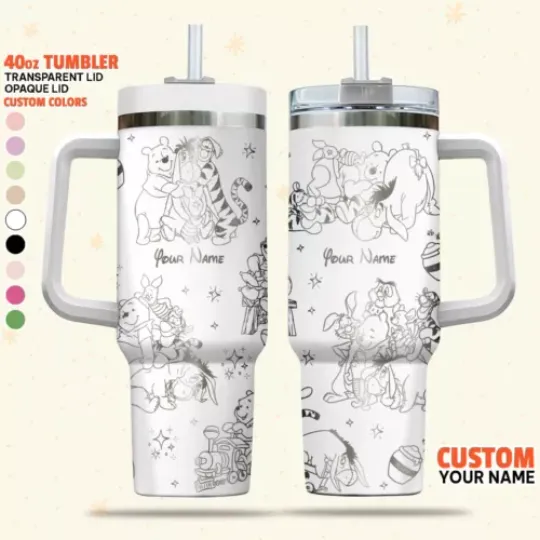 Custom Disney Pooh and Friends Fun Tumbler, Disney Characters
