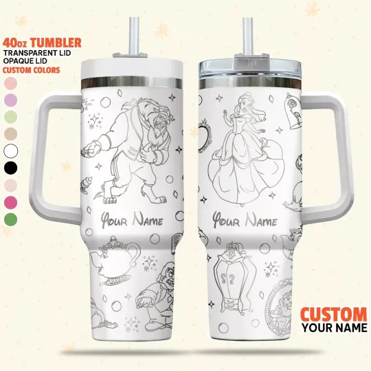 Custom Disney Beauty and the Beast Magical Tumbler, Disney Characters