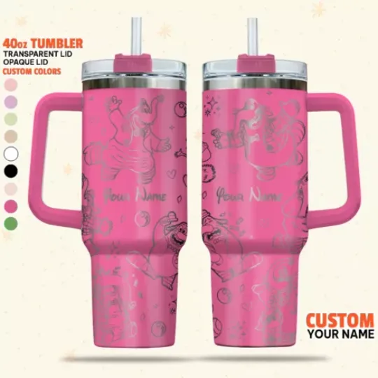 Custom Disney Inside Out Bing Bong Tumbler, Disney Characters Laser Engraved