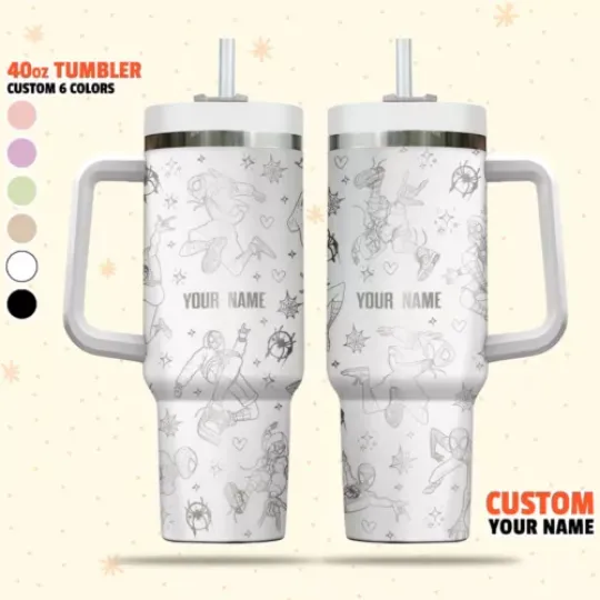 Custom Disney Spiderman Spiderverse Miles Morales Tumbler