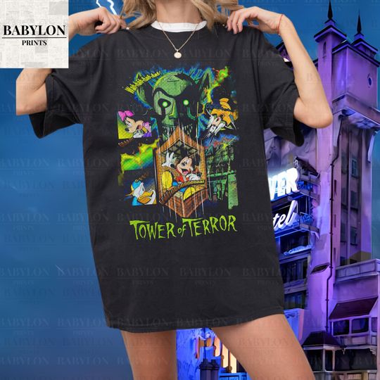 Vintage Mickey And Friends Tower Of Terror Shirt, Mickey And Friends Shirt, Disneyworld Shirts, Disney Shirt
