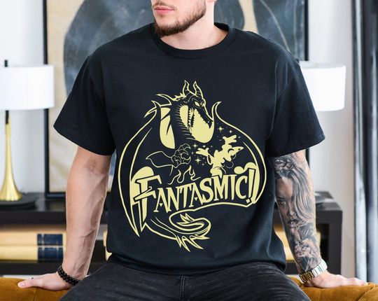 Disney Villains Shirt, Retro Maleficent Dragon And Sorcerer Mickey T-shirt