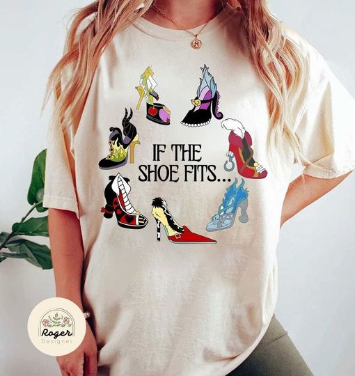 Disney Villians If The Shoe Fits T-shirt, Villains The Evil Tour T-Shirt