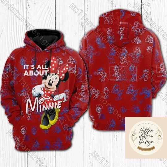 Halloween Minnie Mouse Hoodie, Disney Mickey Hoodie, Minnie Mouse 3D Hoodie