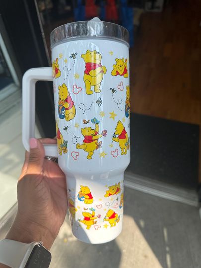 Grippy tumbler Disney Winnie the Pooh/ grippy Tumbler/  40 oz tumbler