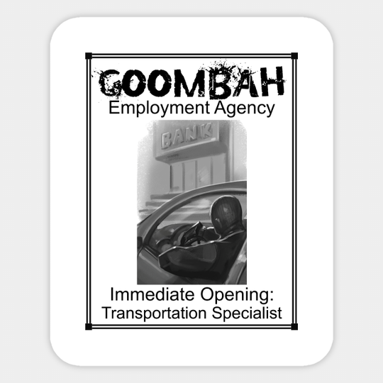 Goombah Employment Agency: Transportation Specialist - Mobster - Sticker