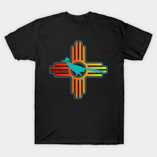 New Mexico Zia with Roadrunner - New Mexico - T-Shirt