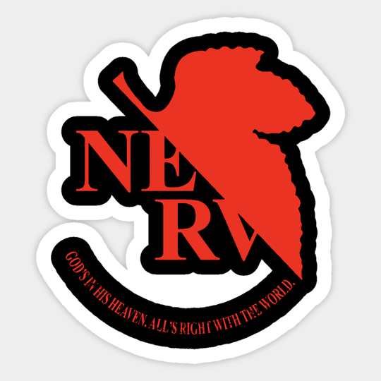 Nerv Logo - Ayanami Nerv Asuka Misato Wille Anime - Sticker