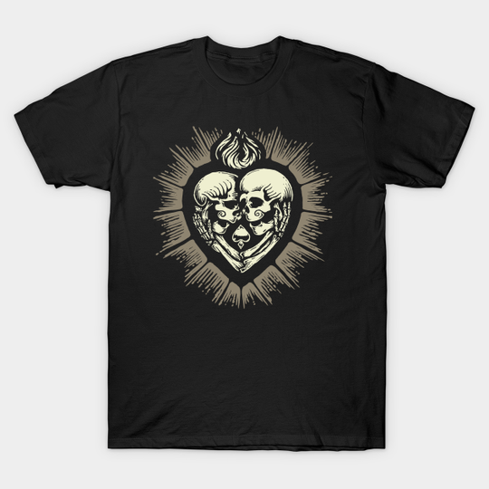 SACRED HEART SKULL LOVERS - Tattoo - T-Shirt
