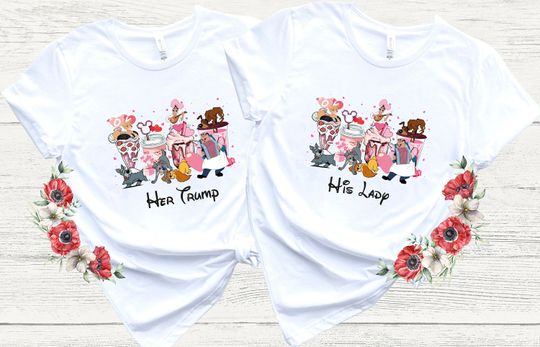 Lady and The Tramp Shirt, Lady Dog Shirt, His Lady Her Tramp Shirt, Disney Lover Shirt, Dogs Valentine Shirt