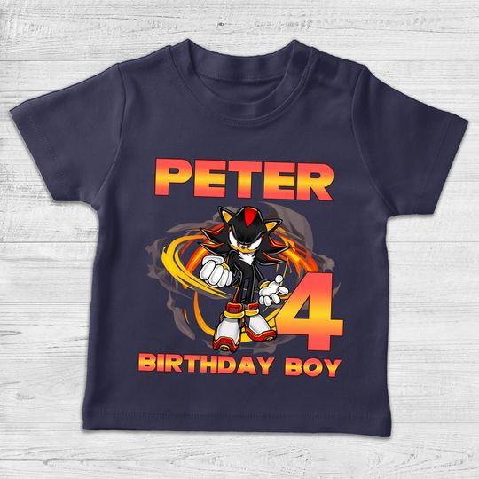 Custom Sonic Shadow Birthday Shirt, Shadow the Hedgehog Shirt, Sonic Shirt, Sonic the Hedgehog 3 Shirt, Bella Canvas Shirt