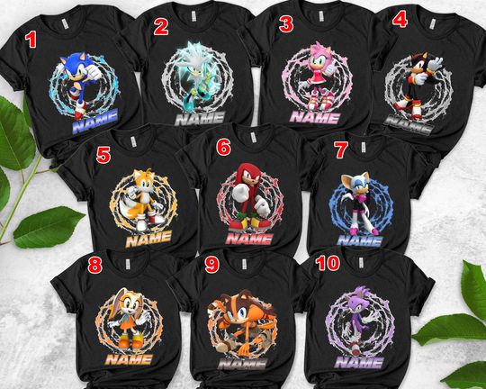 Sonic the Hedgehog Shirt, Sonic Group Matching Shirt, Sonic Family Party Shirt, Sonic Birthday Shirt, Knuckles Shirt Tails Shirt